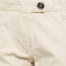 مملوكة مسبقًا بنطلون بربري مفصل قطن بيج مقاس وسط ( ميديوم )