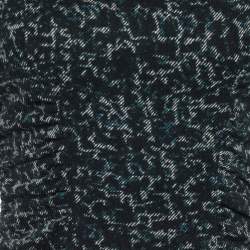 Pre Owned Burberry Black & Green Wool Blend Printed Sheath Dress XS