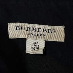 Pre Owned Burberry Black Stretch Cotton Button Front Shirt S