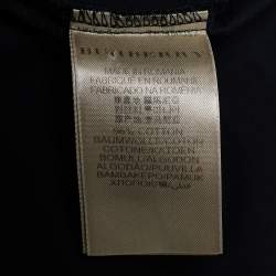 Pre Owned Burberry Black Stretch Cotton Button Front Shirt S