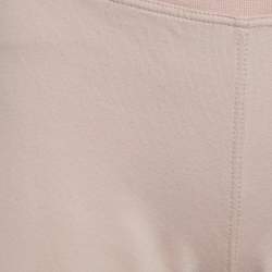 Pre Owned Burberry London Pink Cotton Knit Wide Leg Trousers L