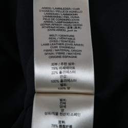 Pre Owned Burberry Black Crepe Pleated Mini Dress S
