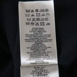 Pre Owned Burberry Black Crepe Pleated Mini Dress S