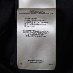 Pre Owned Burberry Black Crepe Pleated Mini Dress S