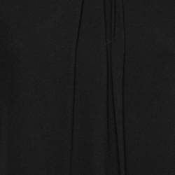Pre Owned Burberry Black Crepe Pleated Mini Dress S