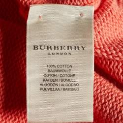 Pre Owned Burberry Orange Rib Knit Roll Neck Sleeveless Jumper XL
