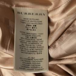 Burberry Camel Brown Wool & Cashmere Detachable Fur Collar Coat M