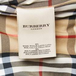 Burberry London Grey Wool Short Coat S