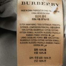 Pre Owned Burberry Green Checked Cotton Ruffle Detailed Short dress M