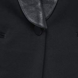 Pre Owned Burberry London Black Wool Single Button Blazer S