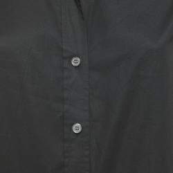 Pre Owned Burberry London Black Cotton Button Front Full Sleeve Shirt M
