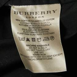 Pre Owned Burberry London Black Cotton Button Front Full Sleeve Shirt M