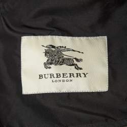 Pre Owned Burberry London Black Synthetic Quilted Jacket S