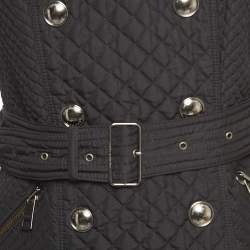 Pre Owned Burberry London Black Synthetic Quilted Jacket S