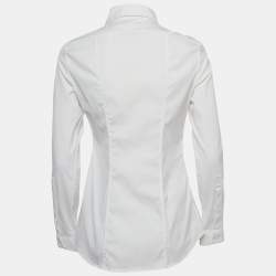 Pre Owned Burberry London White Cotton Button Front Full Sleeve Shirt S