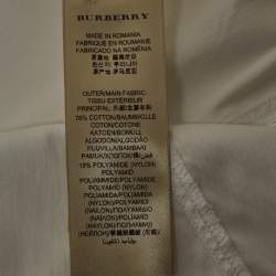 Pre Owned Burberry London White Cotton Button Front Full Sleeve Shirt S