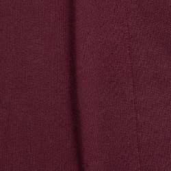 Pre Owned Burberry Burgundy Logo Embroidered Cotton Cape M