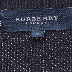 Pre Owned Burberry London Vintage Navy Blue Knit Button Front Cardigan M