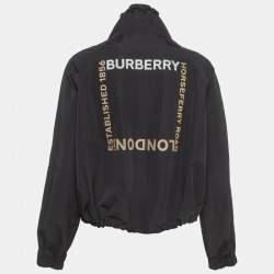 Pre Owned Burberry London Black Askern Horseferry Square Print Technical Cotton Jacket S