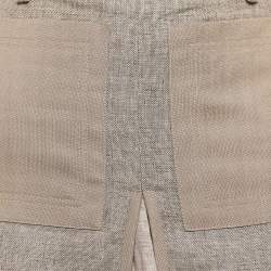 Burberry London Beige Linen Panel Skirt XS 