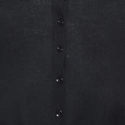 Pre Owned Burberry London Black Knit Buttoned Cardigan L