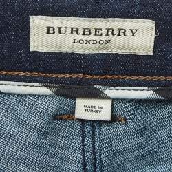 Pre Owned Burberry London Blue Denim Skinny Leg Jeans S Waist 26"