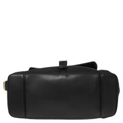 Pre Owned Burberry Black Nylon Logo Flap Diaper Bag