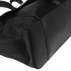 Pre Owned Burberry Black Nylon Logo Flap Diaper Bag