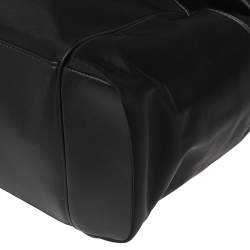 Pre Owned Burberry Black Nylon Logo Flap Diaper Bag