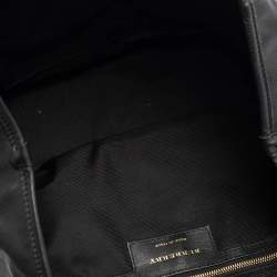 Pre Owned Burberry Black Zebra Print Haymarket Canvas and Leather Canterbury Tote