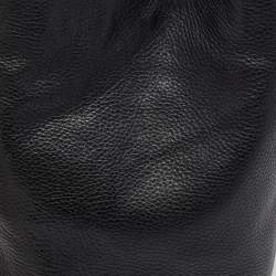 Pre Owned Burberry Black Leather Bucket Bag