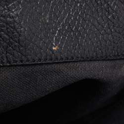 Pre Owned Burberry Black Leather Bucket Bag