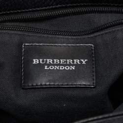 Pre Owned Burberry Black Leather Bucket Bag