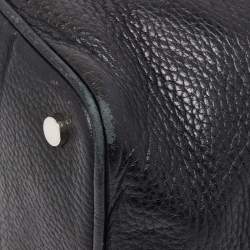 Pre Owned Burberry Black Leather Bucket Bag