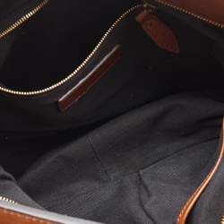 Pre Owned Burberry Brown House Check Canvas and Leather Dutton Hobo