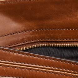 Pre Owned Burberry Brown House Check Canvas and Leather Dutton Hobo