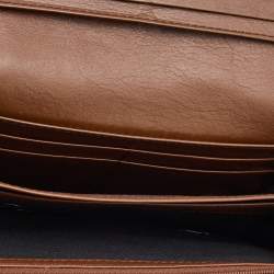 Pre Owned Burberry Brown House Check Canvas and Leather Dutton Hobo