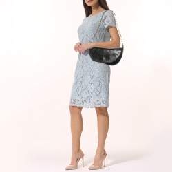 Pre Owned Burberry Black Leather Medium Soft Olympia Shoulder Bag