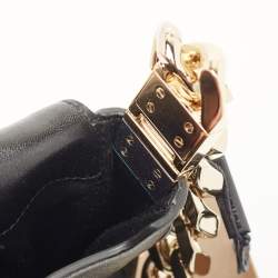 Pre Owned Burberry Black Leather Medium Soft Olympia Shoulder Bag