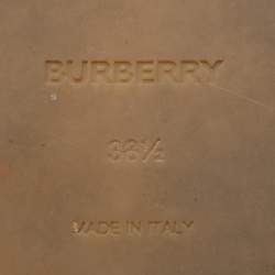 Pre Owned Burberry Black Leather Claredale Platform Sandals Size 38.5