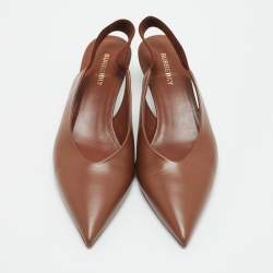 مملوكة مسبقًا Burberry London Leticia Size 40 Brown Leather Pumps
