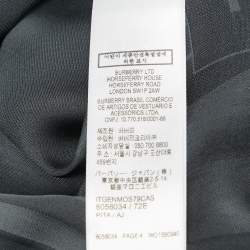 Pre Owned Burberry Grey Giant Check Jacquard Chiffon Scarf 
