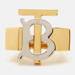 Burberry TB Two Tone Ring Size 52