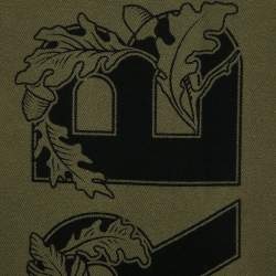 مملوكة مسبقًا Burberry Fern Green Logo Oak Leaf Wool Football Scarf