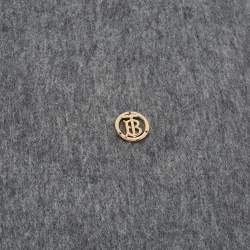 Burberry Grey Heavyweight Cashmere Reversible Scarf