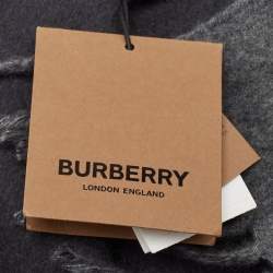 Burberry Grey Heavyweight Cashmere Reversible Scarf