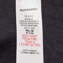 Burberry Grey Heavyweight Cashmere Reversible Scarf