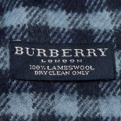Pre Owned Burberry Black/Grey Vintage Castleford Check Lambwool Scarf