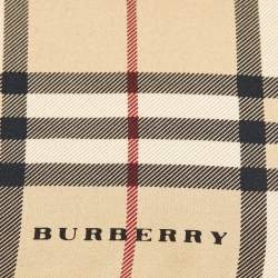 Burberry Beige Nova Check Silk Scarf/Pocket Square 
