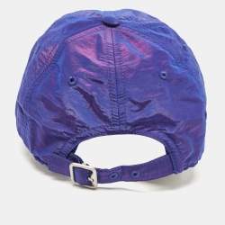 Burberry Iridescent Blue Equestrian Knight Patch Nylon Baseball Cap S